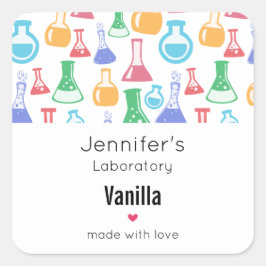 Adesivo Quadrado Panqueiros e Frascos - Diversão da Vela