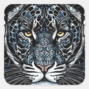 Adesivo Quadrado Pantera Negra vitral