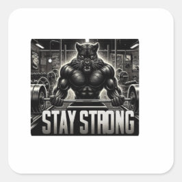 Adesivo Quadrado Panther Gym