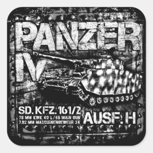 Adesivo Quadrado Panzer IV