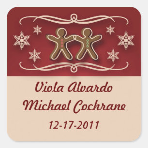 Adesivo Quadrado Pão de Natal