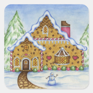 Adesivo Quadrado Pão de Natal