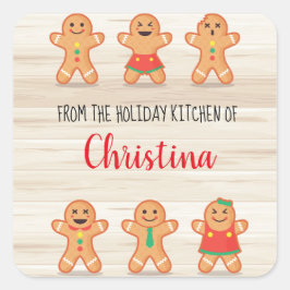 Adesivo Quadrado Pão de Natal