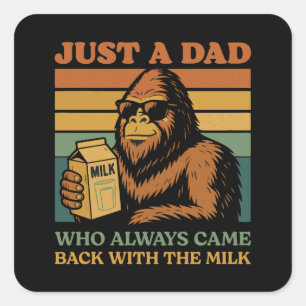 Adesivo Quadrado Papá Bigfoot Só Um Pai Que Sempre Voltou Com