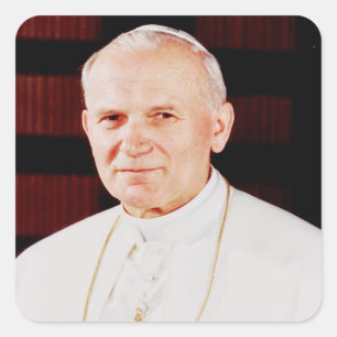 Adesivo Quadrado Papa João Paulo II