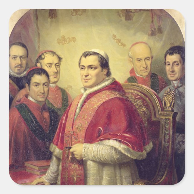 Adesivo Quadrado Papa Pio IX 1847 (Frente)