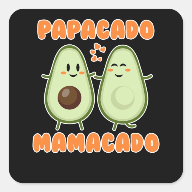 Adesivo Quadrado Papacado mamacado faz familícado (Frente)