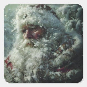 Adesivo Quadrado Papai Noel