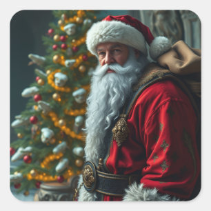 Adesivo Quadrado Papai Noel