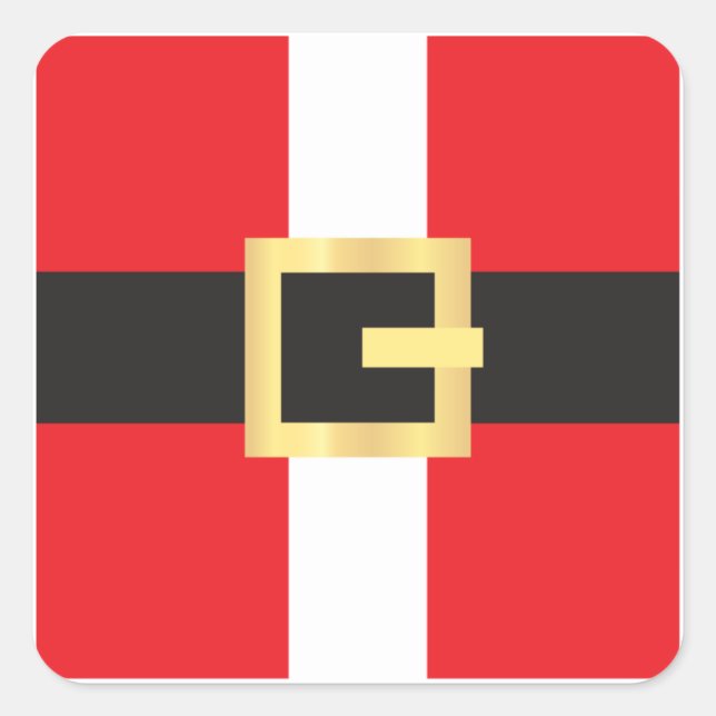 Adesivo Quadrado Papai Noel (Frente)