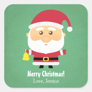Adesivo Quadrado Papai Noel Bonzinho Natal Alegria