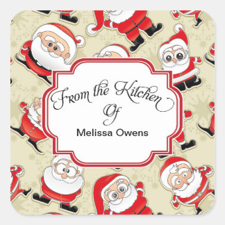 Adesivo Quadrado Papai Noel, da cozinha dos Stickers