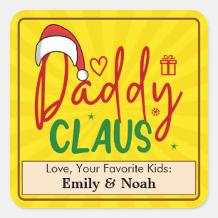 Adesivo Quadrado Papai Noel Design de Natal