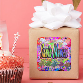 Adesivo Quadrado Papai noel Monica Vista Express Sticker