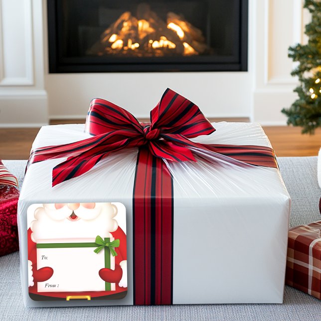 Adesivo Quadrado Papai Noel, palhaço de Natal (Criador carregado)
