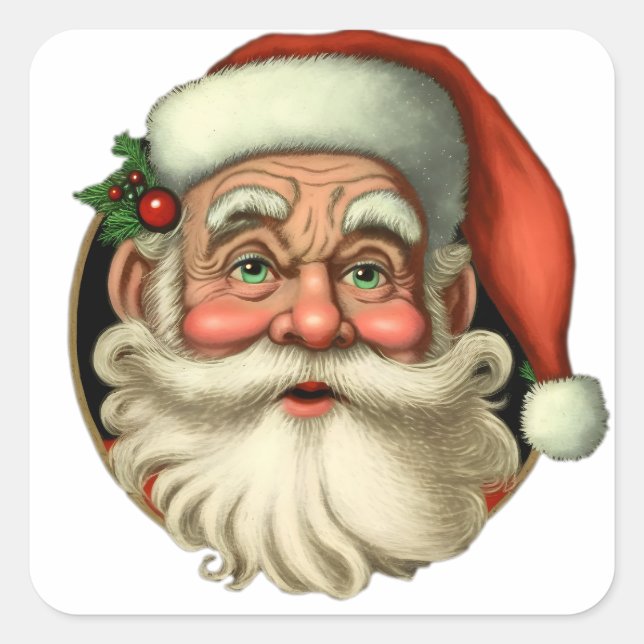 Adesivo Quadrado Papai Noel vem sorrir (Frente)