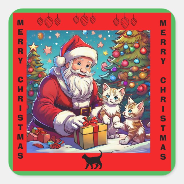 Adesivo Quadrado Papais noeis Apresentando Dois Jovens (Frente)