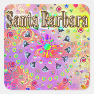 Adesivo Quadrado Papais noeis Barbara Lucky Ouro Sticker