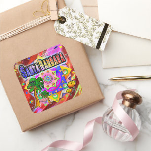 Adesivo Quadrado Papais noeis Barbara Tropical Friends Sticker