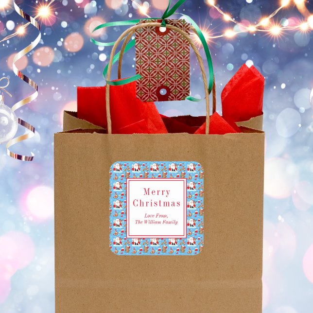 Adesivo Quadrado Papais noeis Com Animais Florestais (Criador carregado)