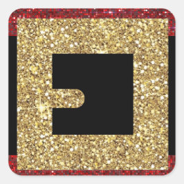 Adesivo Quadrado Papais noeis com palhetas, vinhetas de envelope de