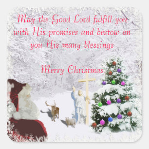 Adesivo Quadrado Papais noeis Conhecem Jesus