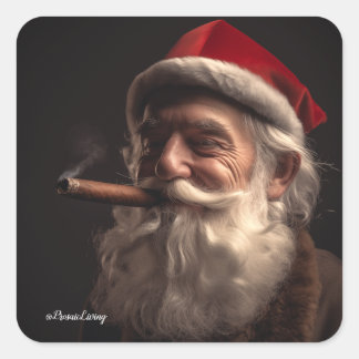 Adesivo Quadrado Papais noeis de cigarro