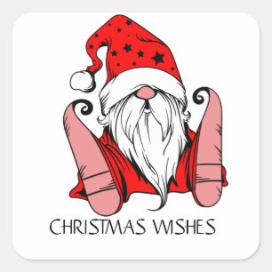 Adesivo Quadrado Papais noeis de Fallen Gnomo Praça de Natal
