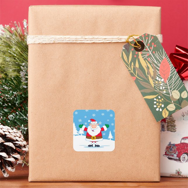 Adesivo Quadrado Papais noeis de inverno (Criador carregado)