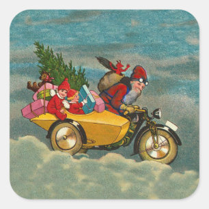 Adesivo Quadrado papais noeis de motocicleta LARGE
