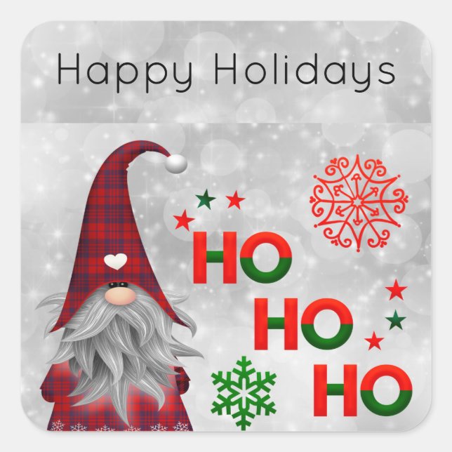 Adesivo Quadrado Papais noeis de Natal (Frente)