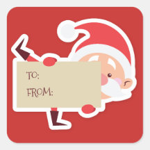 Papais noeis de pico de natal Gift Sticker