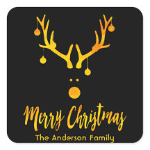 Papais noeis engraçados modernos rendeer faux gold