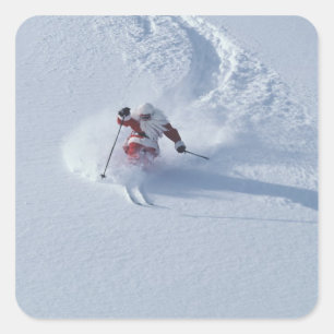 Adesivo Quadrado Papais noeis esquiando no Snowbird Ski Resort, Was