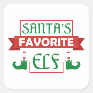 Adesivo Quadrado Papais noeis Favoritos Elf