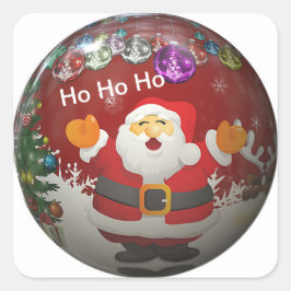 Adesivo Quadrado "Papais noeis HoHo"