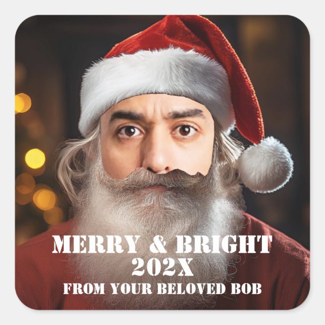 Adesivo Quadrado Papais noeis instantâneos! Apenas adicione seu ros (Frente)