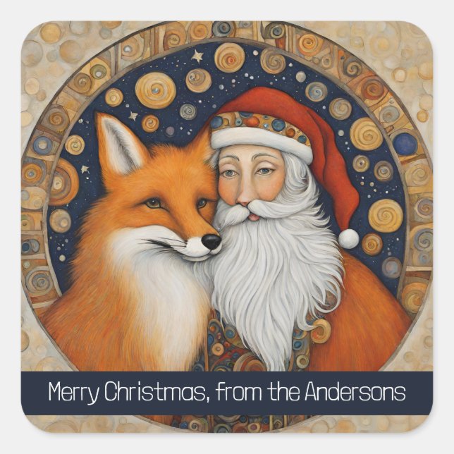 Adesivo Quadrado Papais noeis Natal (Frente)
