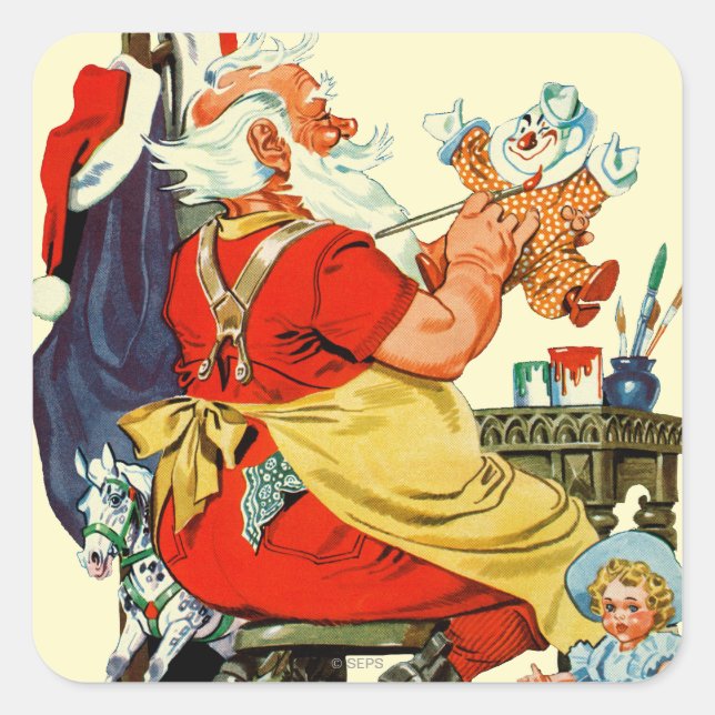 Adesivo Quadrado Papais noeis no trabalho (Frente)