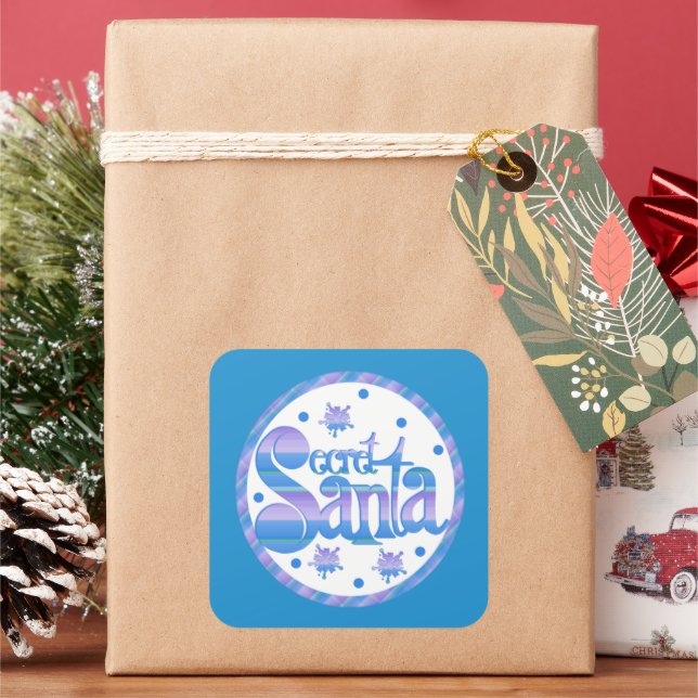 Adesivo Quadrado Papais noeis Secretos Festivos Vinheta Holisay (Feriado)