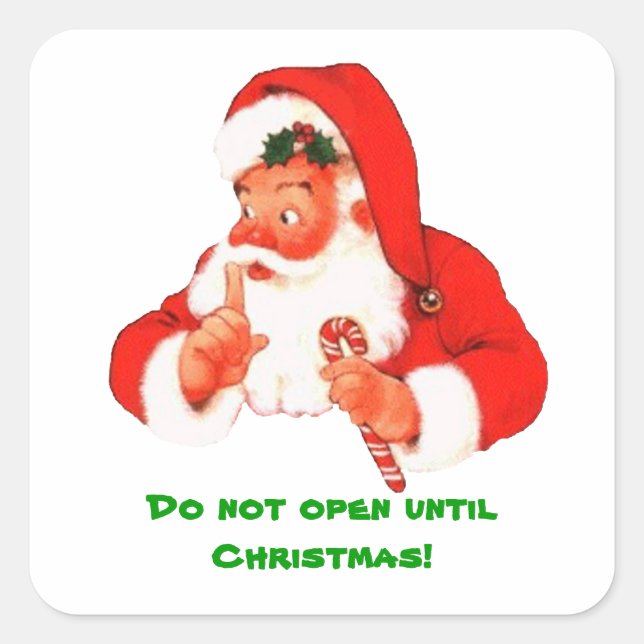 Adesivo Quadrado Papais noeis Secretos Vinheta de Natal (Frente)