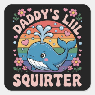 Adesivo Quadrado Papaizinho Inadequado Squirterzinho Envergonhado