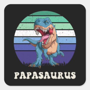 Adesivo Quadrado Papasauro Engraçado Dinossauro na Bandeira do Gay