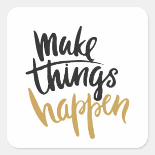 Adesivo Quadrado Papel de embrulho inspirador do Natal do papel de