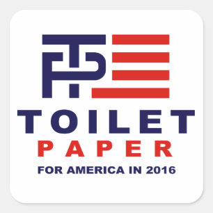Adesivo Quadrado Papel Higiênico para a América 2016 -