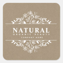 Papel Kraft Beleza orgânica Floral e cosméticos