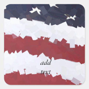 Adesivo Quadrado Papel Mache - Bandeira Americana