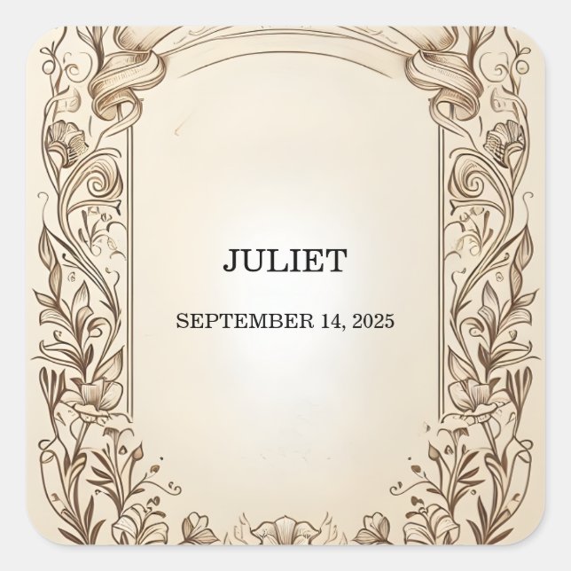 Adesivo Quadrado Papel Papiro Sobreposição de Veludo Clássico Chuve (Frente)