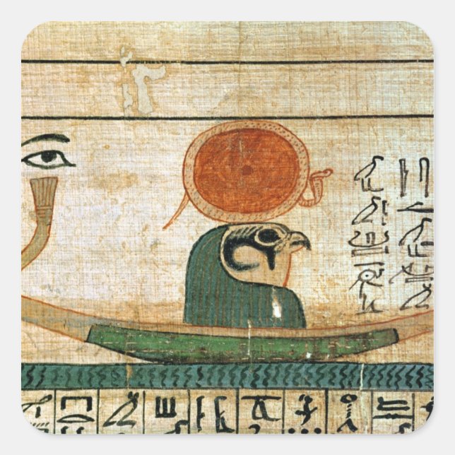 Adesivo Quadrado Papiro funerário egípcio (Frente)