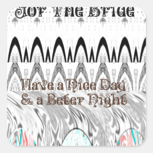 Adesivo Quadrado Para a design de Ouro Branco e Negro